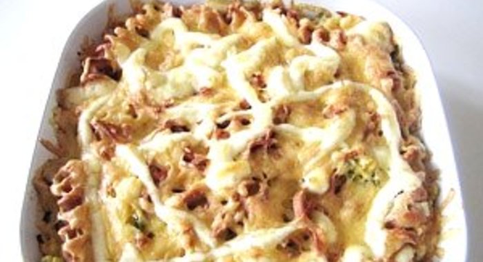 Запеканка из картофеля с сосиской