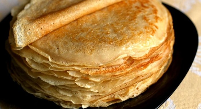 Тесто для тонких блинов