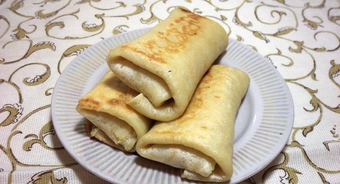 Блины с мясной начинкой