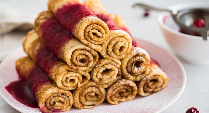 Пышные блины с дырочками