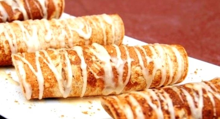 Блинчики с бананом и сгущенкой