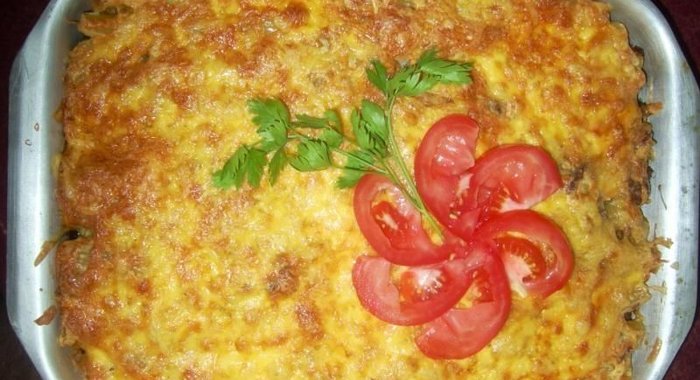 Макаронная запеканка в духовке с фаршем