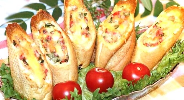 Хлебные стаканчики из багета