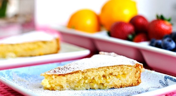 Лимонный пирог с начинкой
