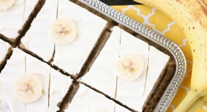 Банановый кекс в глазури