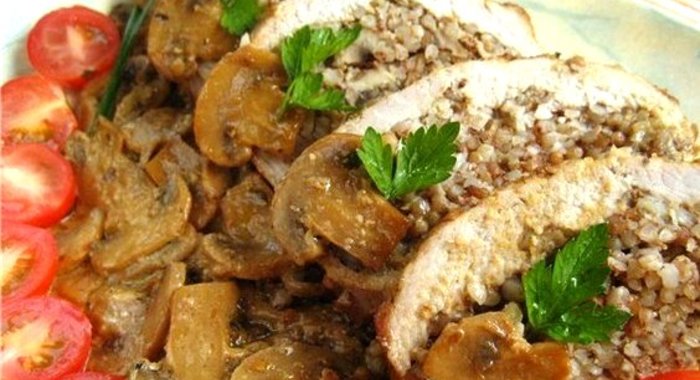 Котлеты, фаршированные гречкой и грибами