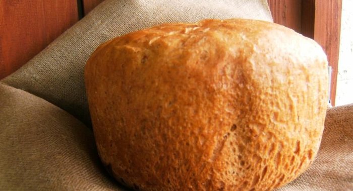 Французский деревенский хлеб в хлебопечке