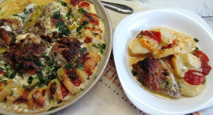 Куриная запеканка-полосатый рейс