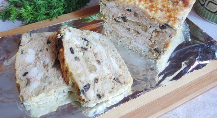 Куриный хлебец с шампиньонами