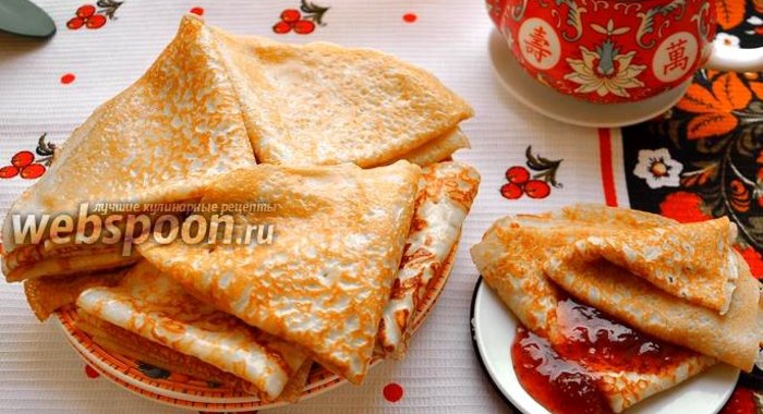 Блины на минералке