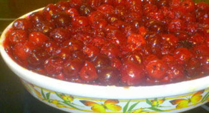 Творожная запеканка с рисом и вишней