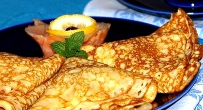 Тонкие ажурные блинчики с кипятком