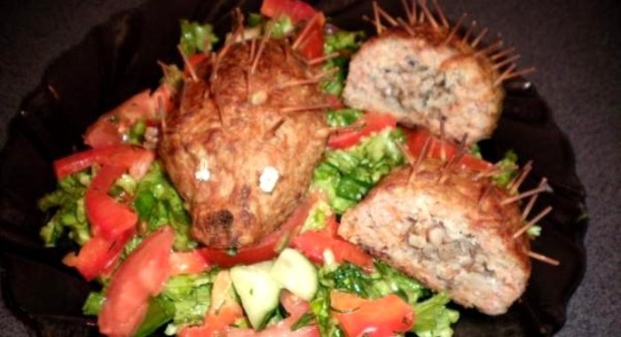 Котлеты Ежики с гречкой