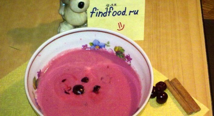 Холодный вишневый суп