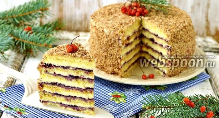 Песочный торт с джемом