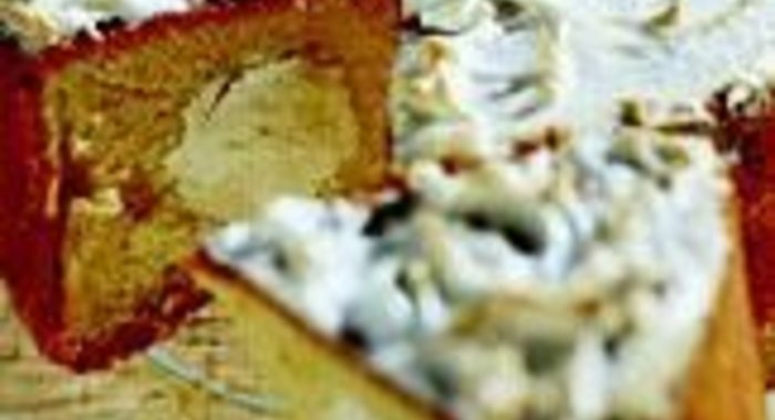 Апельсиновый торт с мороженым