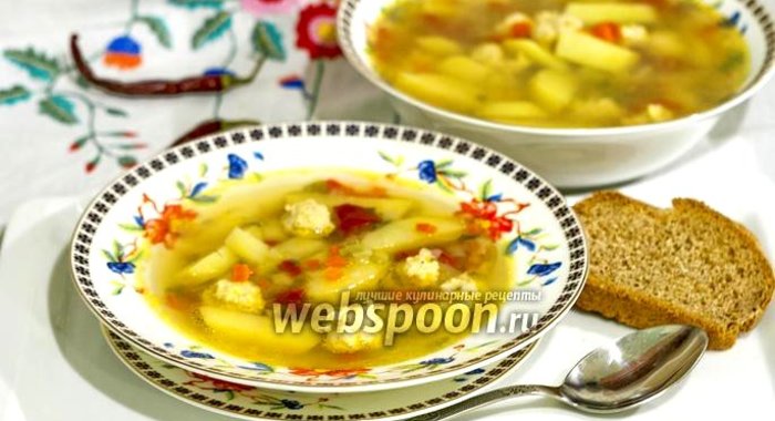 Суп картофельный с фрикадельками