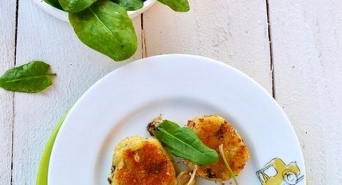 Картофельные котлеты со щавелем