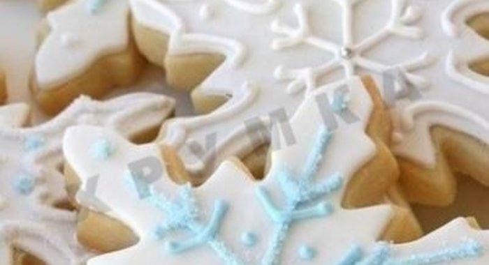 Новогоднее печенье Снежинка