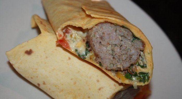 Буритос с кукурузной лепешкой тортилас