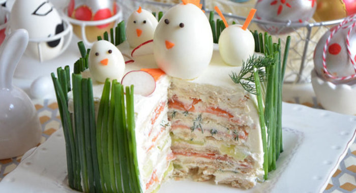 Пасхальный пирог-сэндвич