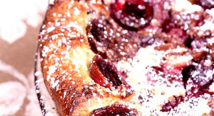 Ванильный клафути с вишней