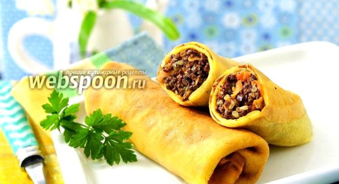 Блины с начинкой из лёгкого