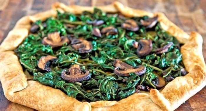 Пирог с грибами без дрожжей