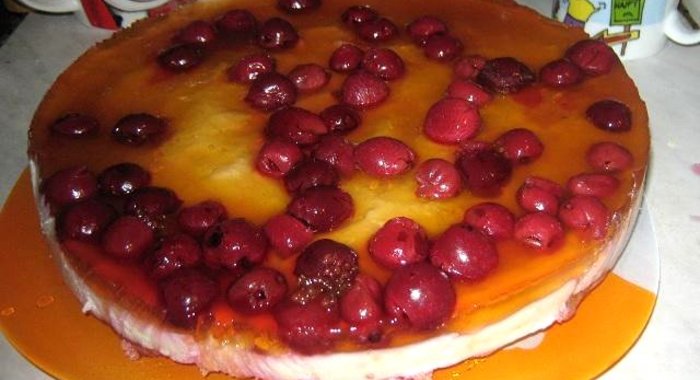 Творожный торт с фруктами