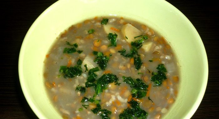 Суп с чечевицей и рисом в мультиварке