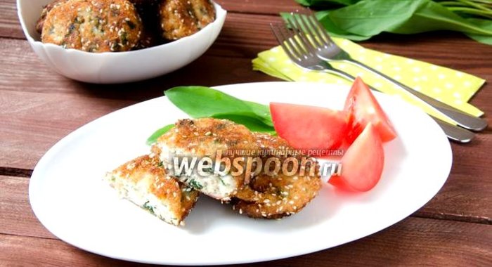 Котлеты с черемшой и шпинатом