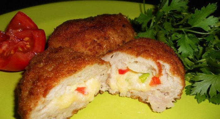 Котлеты с сыром и яйцом