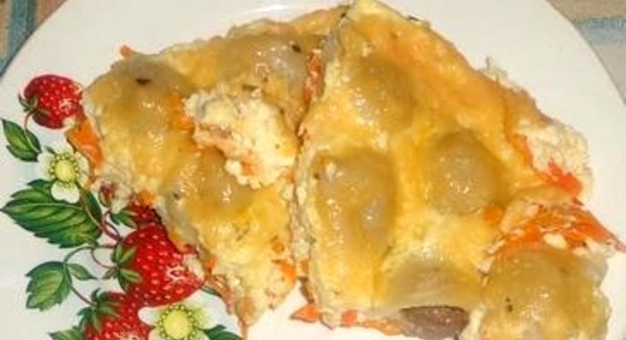 Запеканка из пельменей