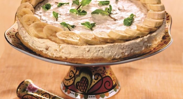 Творожный торт с замороженными бананами