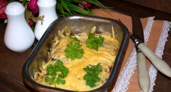 Запеканка с баклажанами и сыром