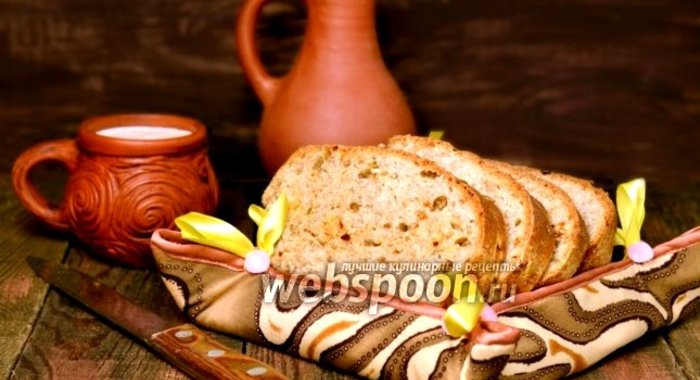 Хлеб с сыром Чеддер и вяленым сладким перцем