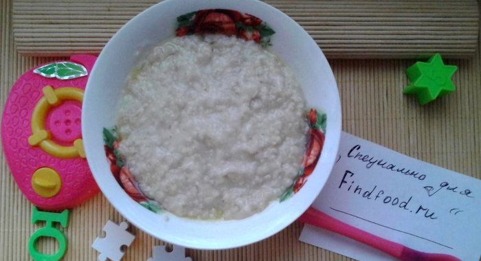 Овсяная кашка с маслом для деток