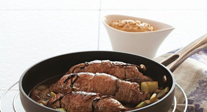 Телячьи баллотины с мини-запеканками