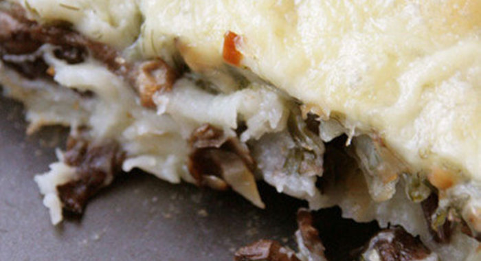 Картофельная запеканка с грибами