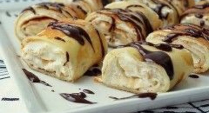 Блинчики с творожным кремом