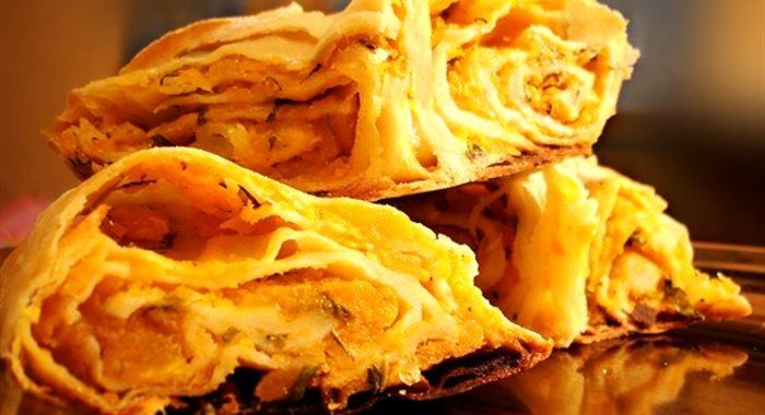 Вертута с тыквой и брынзой