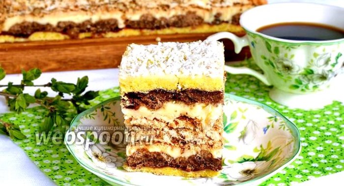 Песочный торт с безе