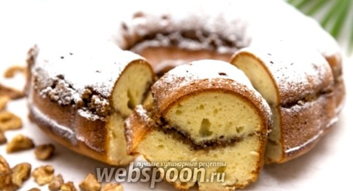 Кекс с орехово-коричной прослойкой