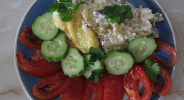 Картофельная запеканка с грибами