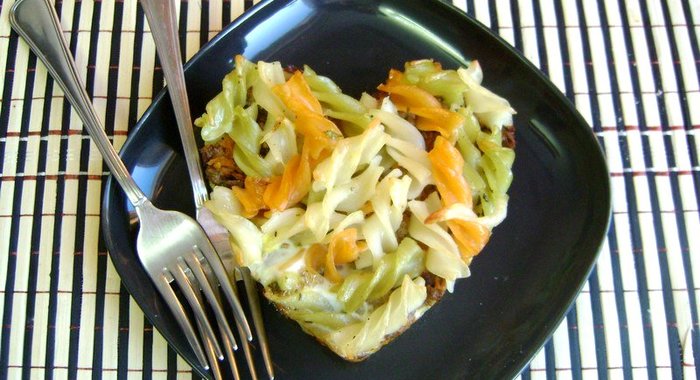 Запеканка из макарон и куриной печени