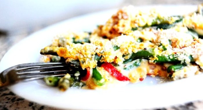 Фасолевая запеканка