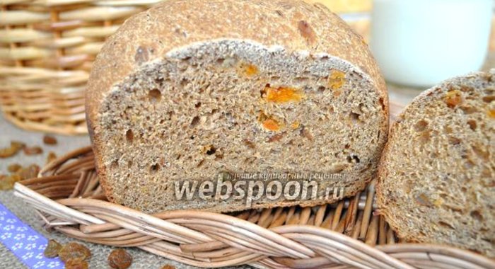 Ржаной хлеб с фруктовыми добавками в хлебопечке
