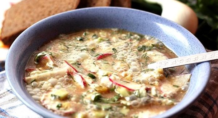 Окрошка на минеральной воде