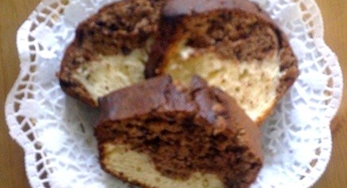 Мраморный кекс с шоколадом