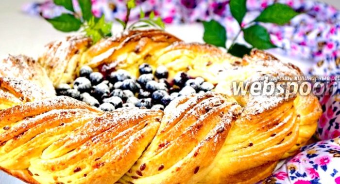 Черничный пирог открытый